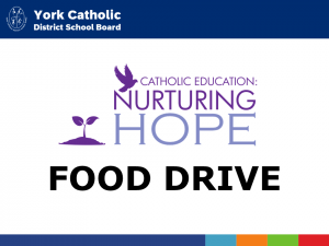 York Catholic to host large scale Nurturing Hope Spring Food Drive